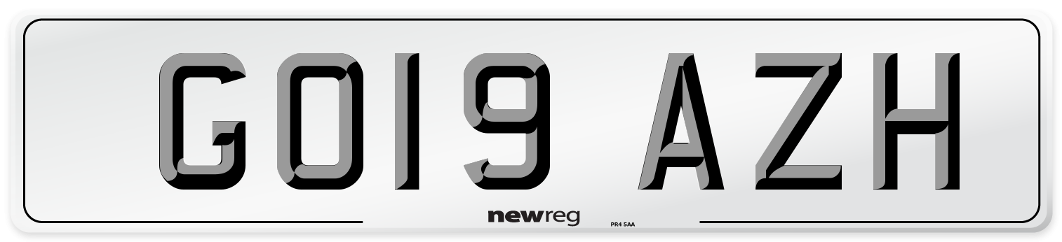 GO19 AZH Number Plate from New Reg